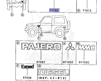 Mitsubishi - Pajero - L041G - 1982 - VND - G63B