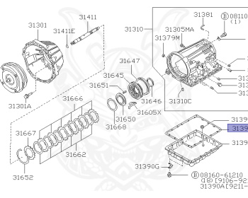 Nissan - Cedric/Gloria - Y32 - 1992 - GT TYPE - HARDTOP(K) - 5 SPEED A/T(AT.F5) - IRS TYPE(IRS) - STANDARD GRADE(STD) - VG30E