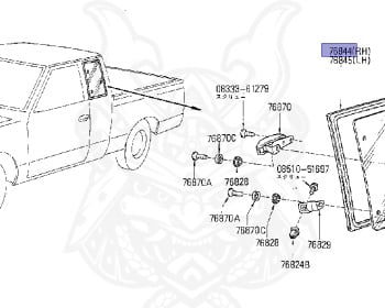 Nissan - Datsun - 720 - 1979 - GL TYPE - KING CAB(KC) - 2 WHEEL DRIVE(2WD) - 4 SPEED T/M COLUMN SHIFT(R4) - L18S