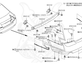 Nissan - Fuga - Y50 - 2004 - 250GT - SEDAN(S) - 2 WHEEL DRIVE(2WD) - AUTOMATIC TRANSMISSION(AT) - VQ25DE