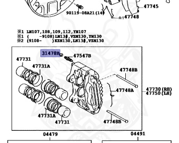 Toyota - Hilux - LN108 - 1996 - SSR-XSSR-VSSR-GSSR-X WIDE TYPE - DOUBLE CAB - Automatic - 2LTE