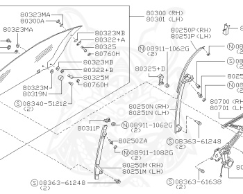 Genuine Fairlady Z Z32 Exterior OEM parts supplied from Japan