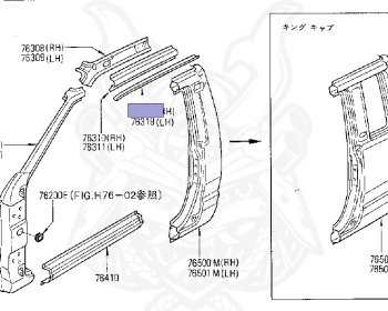 Nissan - Datsun - 720 - 1979 - DELUXE TYPE - Heisho Truck (TH) - 2 WHEEL DRIVE(2WD) - 4 SPEED T/M COLUMN SHIFT(R4) - SD22