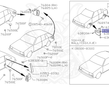 Nissan - Sunny - B11 - 1981 - ES - HARDTOP(K) - 4 SPEED A/T(F4) - E15S