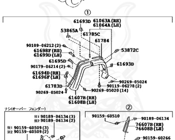 Genuine Land Cruiser KZJ78W Exterior OEM parts supplied from Japan