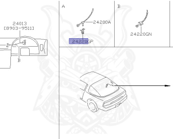 Nissan - 180SX - RS13 - 1992 - Type 1 - HATCH BACK(HB) - AUTOMATIC TRANSMISSION(AT) - FOUR WHEELS STEERING(4WS) - SR20DET