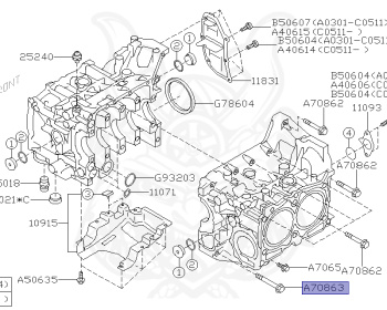 Subaru - Legacy B4 - BL5 - Jan-2008 - 20GTEY - Sedan - 4W - 5-speed automatic transmission - Right hand - EJ20