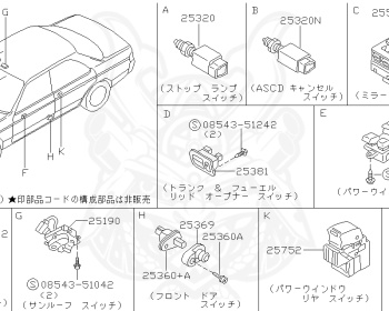 Nissan - Laurel - C35 - 2002 - Club S Turbo Type X - HARDTOP(K) - 2 WHEEL DRIVE(2WD) - AUTOMATIC TRANSMISSION(AT) - IRS TYPE(IRS) - RB25DET
