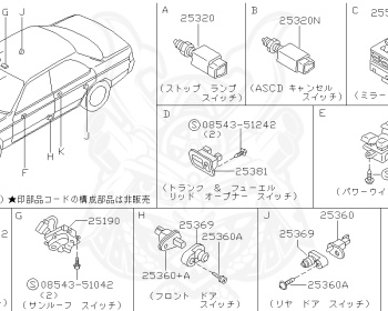 Nissan - Laurel - C35 - 1998 - Medallist V - HARDTOP(K) - 2 WHEEL DRIVE(2WD) - AUTOMATIC TRANSMISSION(AT) - IRS TYPE(IRS) - RB25DE