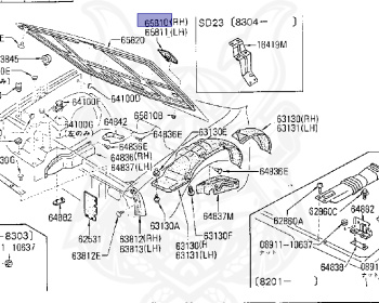Nissan - Datsun - 720 - 1980 - GL TYPE - KING CAB(KC) - 2 WHEEL DRIVE(2WD) - 4 SPEED T/M COLUMN SHIFT(R4) - L18S