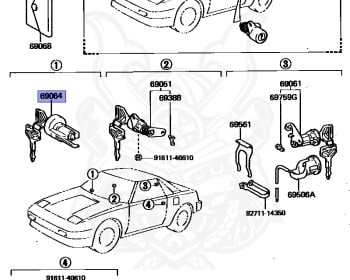 2個セット Genuine MR2 AW11 Other OEM parts supplied from Japan - Nengun