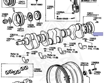 Genuine Land Cruiser FJ40 Engine OEM parts supplied from Japan