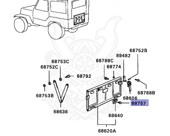 Mitsubishi - Jeep - J53 - 1989 - FT - 4DR6