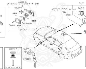 Nissan - Skyline - V35 - 2002 - 250GT - SEDAN(S) - 2 WHEEL DRIVE(2WD) - AUTOMATIC-FLOOR SHIFT(AT.F4) - VQ25DD