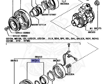 Toyota - Crown - GS130 - 1990 - DLX TYPE - SEDAN - Automatic - 1GFE