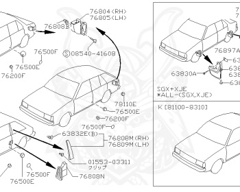 Nissan - Sunny - B11 - 1985 - XJE - SEDAN(S) - 5 SPEED MANUAL TRANS(F5) - E15E