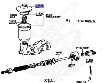 Toyota - Hilux - RN36 - 1979 - DLX TYPE - Manual - 18RJ