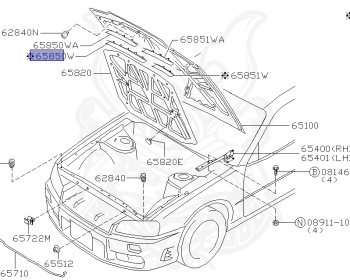 Nissan - Skyline - R34 GT - HR34 - 2000 - 20GT - 4 DOOR SEDAN(4S) - AUTOMATIC-FLOOR SHIFT(AT.F4) - High cast, 2-link (IRS.2WD) - RB20DE