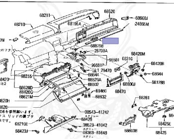 Genuine Bluebird 910 Interior OEM parts supplied from Japan