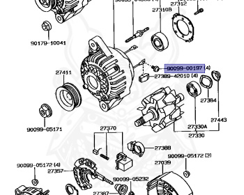 Toyota - Carina - AT175 - 1988 - SIDE GLASS - SEDAN - Automatic - 4AFE