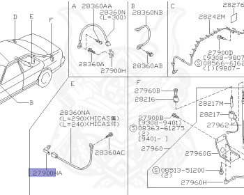 Nissan - Skyline - R33 GTS - R33 - 1993 - GTS - 4 DOOR SEDAN(4S) - 2 WHEEL DRIVE(2WD) - AUTOMATIC-FLOOR SHIFT(AT.F4) - IRS TYPE(IRS) - RB20E