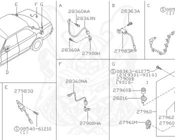 Nissan - Laurel - C34 - 1996 - Medallist VT - HARDTOP(K) - 2 WHEEL DRIVE(2WD) - AUTOMATIC-FLOOR SHIFT(AT.F4) - IRS TYPE(IRS) - RB25DET