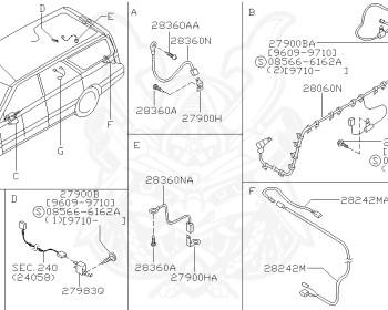 Nissan - Stagea - WC34 - 1996 - 25X - WAGON(W) - 2 WHEEL DRIVE(2WD) - AUTOMATIC TRANSMISSION(AT) - RB25DE
