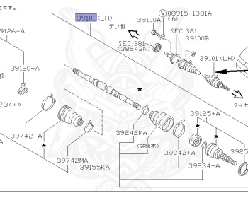 Nissan - Stagea - WC34 - 1999 - 25X-FOUR - WAGON(W) - 4 WHEEL DRIVE(4WD) - AUTOMATIC TRANSMISSION(AT) - RB25DE