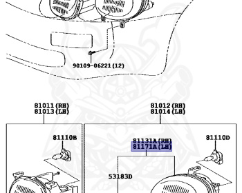 Genuine Celica GT-Four ST205 Lights OEM parts supplied from Japan