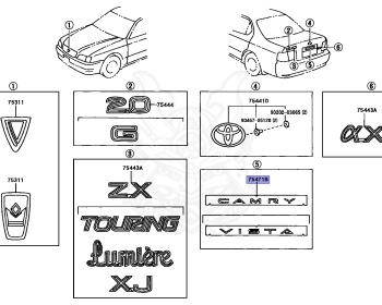 Genuine Camry SV41 Exterior OEM parts supplied from Japan - Nengun