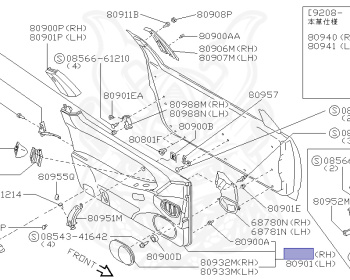 Genuine Fairlady Z Z32 Interior OEM parts supplied from Japan