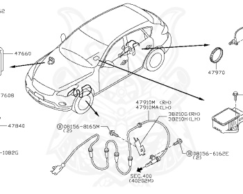 Nissan - Skyline Crossover - J50 - 2009 - 370GT - WAGON(WAG) - 2 WHEEL DRIVE(2WD) - 7 SPEED AUTOMATIC TRANS(7AT) - VQ37VHR
