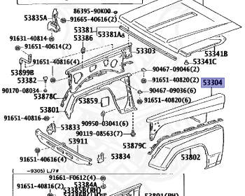 Genuine Land Cruiser HZJ79 Exterior OEM parts supplied from Japan