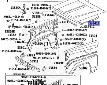Genuine Land Cruiser HZJ79 Exterior OEM parts supplied from Japan