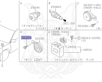 Nissan - Avenir - W10 - 1997 - SALUT/X - WAGON(W) - 4 WHEEL DRIVE(4WD) - AUTOMATIC TRANSMISSION(AT) - SR20DET