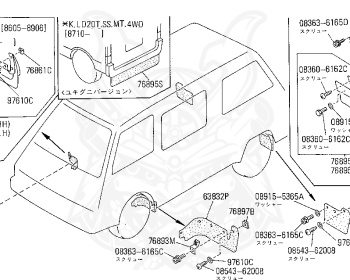 Nissan - Vanette - GC22 - 1988 - SS GRADE - HARDTOP(K) - 2 WHEEL DRIVE(2WD) - MANUAL TRANSMISSION(MT) - CA20S