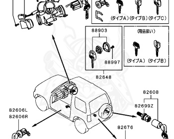 Mitsubishi - Pajero Mini - H58A - 2003 - MRPT7 - 4A30