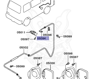 Mitsubishi - Minicab Van - U44V - 1990 - HLNGF - 4A30