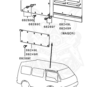 Mitsubishi - Delica Star Wagon - P35W - 1998 - HSRXT7 - 4D56