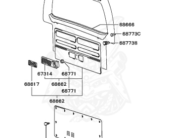 Mitsubishi - Delica Van - P25W - 1986 - SNPT1 - 4D56