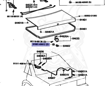 Toyota - Carina - AA60 - 1984 - SIDE GLASS - SEDAN - Automatic - 3AU