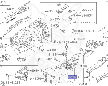 Nissan - Skyline - R34 GT - HR34 - 1998 - 20GT - 2 door hard top (2K) - MANUAL TRANS 5-SPEED(MT.F5) - High cast, 2-link (IRS.2WD) - RB20DE