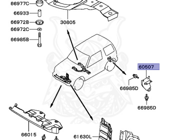 Mitsubishi - Pajero Jr - H57A - 1995 - MKME - 4A31