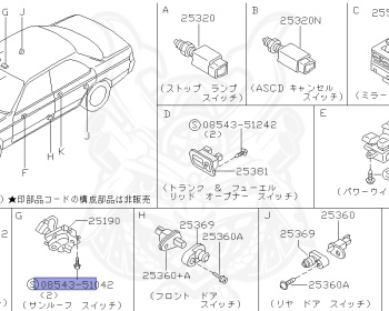 Nissan - Laurel - C35 - 1998 - Club S 30th Anniversary 2 - HARDTOP(K) - 2 WHEEL DRIVE(2WD) - AUTOMATIC TRANSMISSION(AT) - IRS TYPE(IRS) - RB20DE