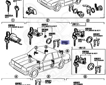 Toyota - Carina - AA60 - 1982 - SIDE GLASS - SEDAN - Manual - 3AU