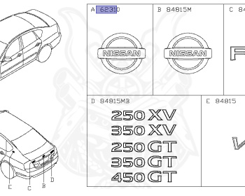 Nissan - Fuga - Y50 - 2004 - 350GT/SP - SEDAN(S) - 2 WHEEL DRIVE(2WD) - AUTOMATIC TRANSMISSION(AT) - VQ35DE