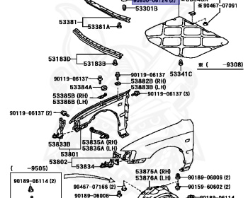 Toyota - Corolla - AE100 - 1991 - DX TYPE - 4-DOOR(SEDAN) - Manual - 5AFE