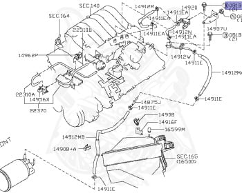 Genuine Fairlady Z - 350Z Z33 Exhaust OEM parts supplied from