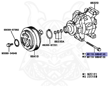 Toyota - Corolla - ZZE122N - 2005 - X TYPE - 1ZZFE