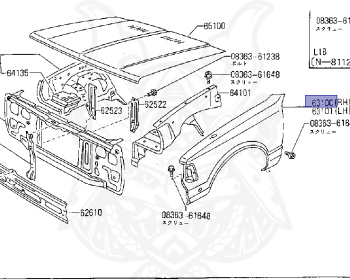 Nissan - Datsun - 720 - 1982 - DELUXE TYPE - CONVERTIBLE(CV) - 2 WHEEL DRIVE(2WD) - 4 SPEED T/M COLUMN SHIFT(R4) - Z18S